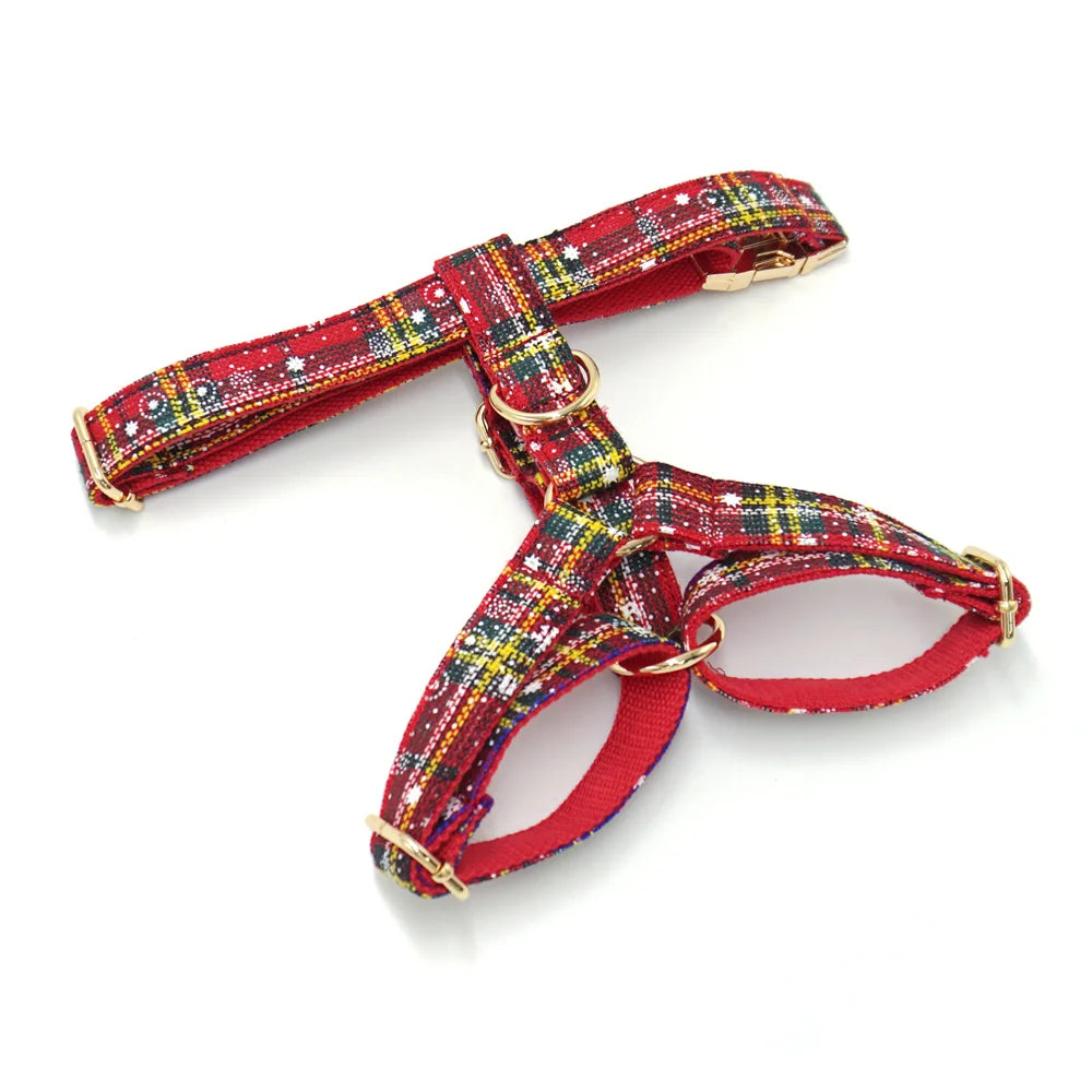 Dog Collar Christmas Luxury 5pcs Gift Set for Pets Personalized Dog Harness Bow Collar Lead Poop Bag Custom Mini Size Cat Collar