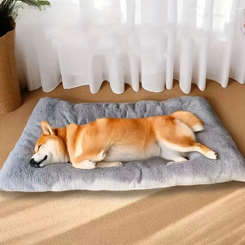 Großes Plüsch-Hundebett Sofa Verdicktes Superweiches Polyester Haustiermatten Hundeboxmatte Bett für kleine mittlere große Hunde