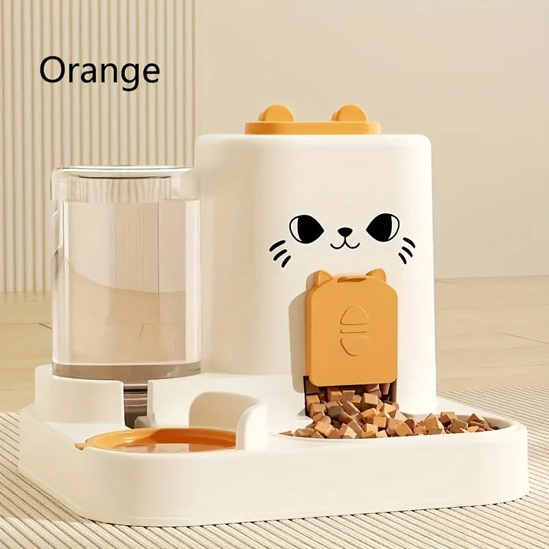 Pet large-capacity feeder integrated automatic water dispenser cat food bowl dog feeding bowl cat bowl dog bowl pet supplies