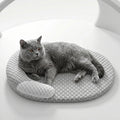 Kühlendes Hundebett Sommer Eisseide Katzenmatte Ovales Haustiernest Atmungsaktive Wärmeableitung Kühlmatte für kleine, mittlere, große Hunde und Katzen