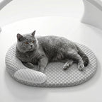 Kühlendes Hundebett Sommer Eisseide Katzenmatte Ovales Haustiernest Atmungsaktive Wärmeableitung Kühlmatte für kleine, mittlere, große Hunde und Katzen