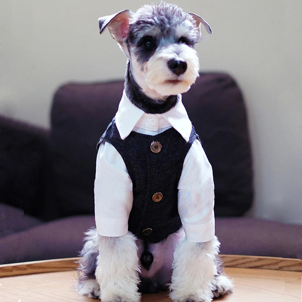 Dog Clothes Pet Gentleman Suit Coat Wedding Party Pet Clothes Dog Vest Coat Small Medium Dogs Cats Costume Bulldog Chihuahua