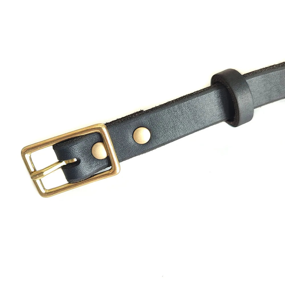 Soft Real Leather Dog Collar Adjustable Genuine Leather Braided Dog Collar for Big Dogs French Bulldog Pit-bull Pet Accessories