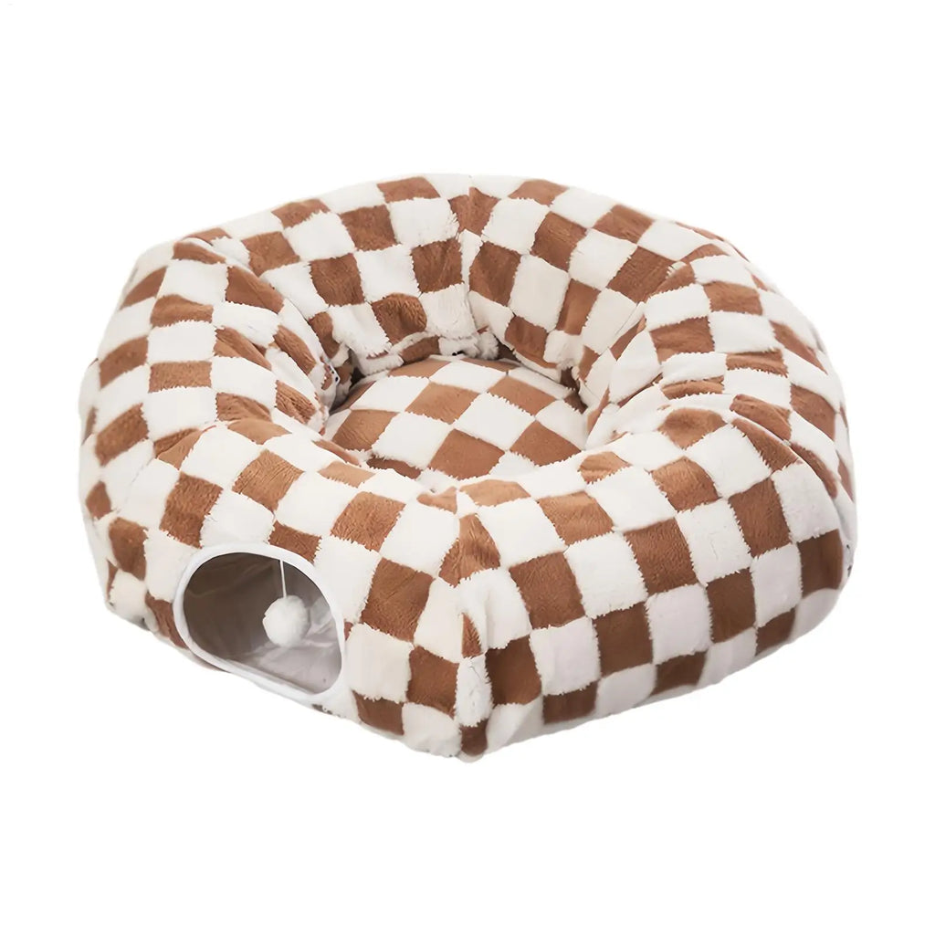 Katzentunnelbett Interaktives Spielzeug Waschbar mit Ball Tunnel Katzenbett Höhle Interaktives Spielzeug für Kätzchen Welpen Kleinen Hund Kaninchen Haustier