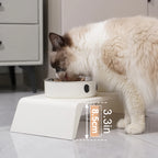 Erhöhte Hundenäpfe Futterstation mit Doppelten Edelstahl-Futter- und Wassernäpfen für Kleine Mittlere Große Hunde Katzen