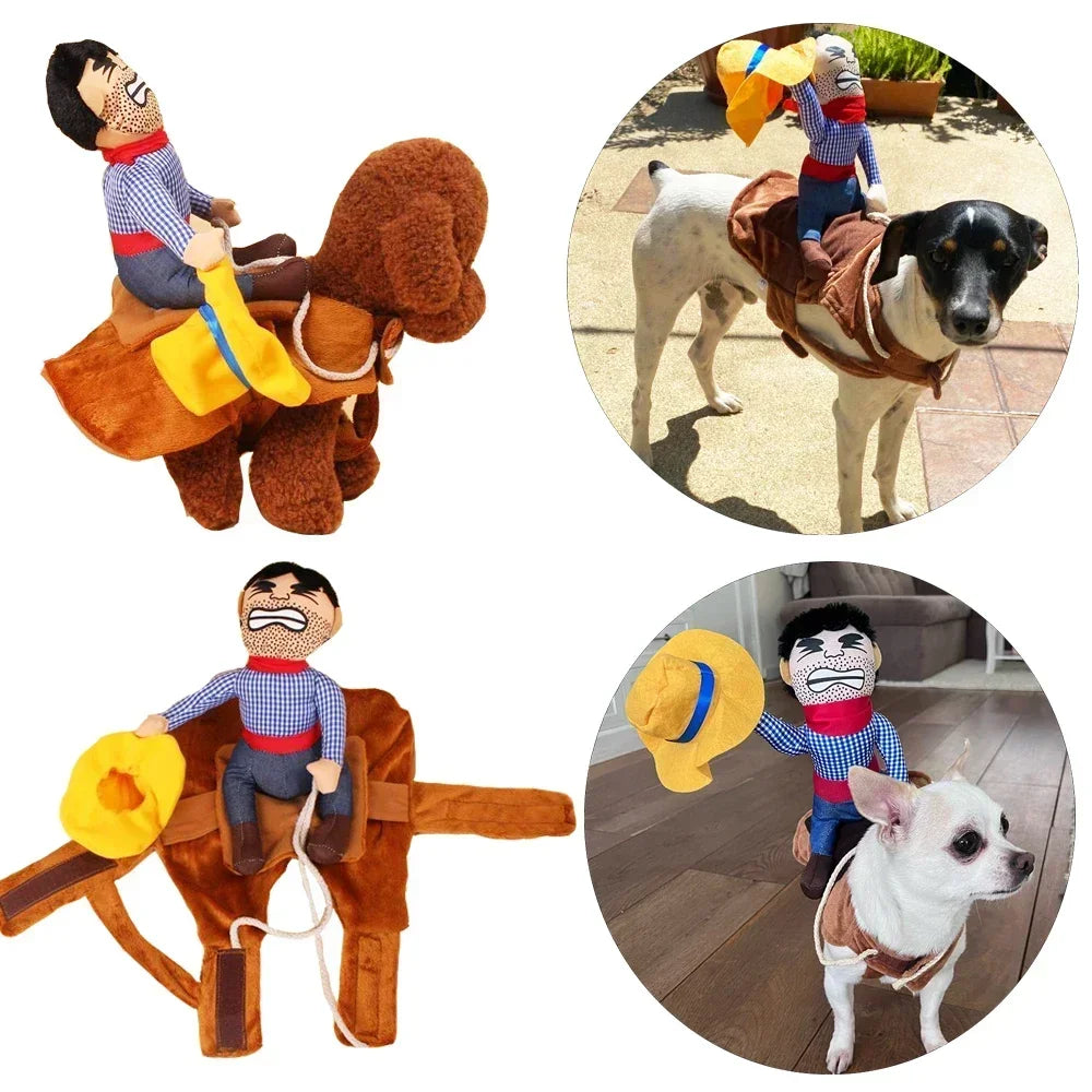 Hundekleidung Lustiges Cosplay Halloween Kostüm Welpen Kätzchen Cowboy Kleidung Kreative Haustier Neuheit Party Outfits Bulldogge Mops Chihuahua