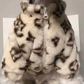 Hundekleidung Kleiner Hund Herbst Winter Mantel Leopardenmuster Fell und Fleece Thermos Welpenkleidung Warmer Hundepullover Niedliche Produkte