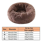 Yumşaq Pişik Yatağı Yastığı Plush İsti Süni Xəz İt Sakitləşdirici Yatağı Donut Dəyirmi Yataq Kiçik və Orta Ölçülü İt və Pişik Üçün Rahat Yuxu Yatağı Yuyulan