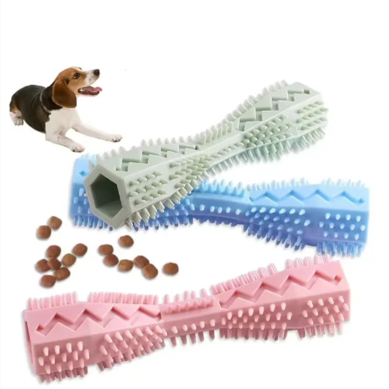 Hund Beißspielzeug Kauspielzeug Bissfest Spaß Auslaufsicheres Futterspielzeug Haustier Beißring Reinigungsstick