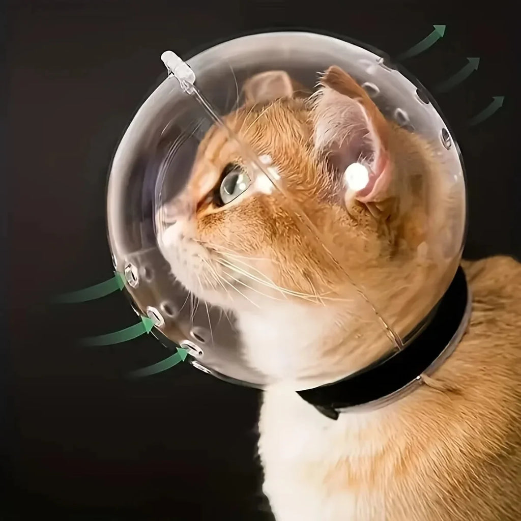 Katzenkopfschutzball, Haustierpflegezubehör, atmungsaktive Maske, Schwimmhelm, Katzenzubehör