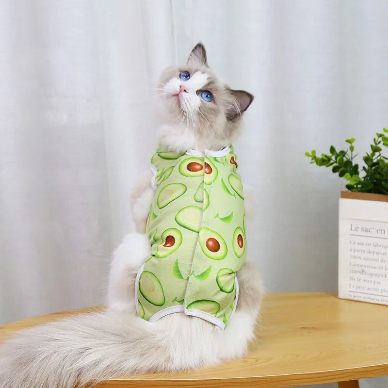 Cat Sterilization Suit Anti-licking Surgery After Recovery Pet Care Breathable Clothes Spring Summer Cat Clothing New