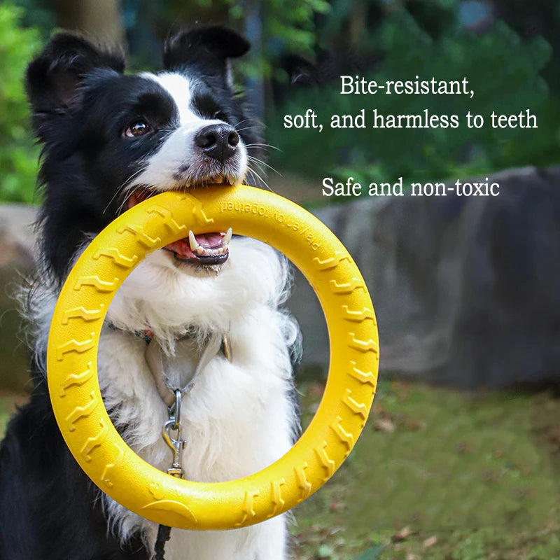 EVA Durable Dog Toys 4 Pack  Flying Disc + Ball + Tug Rope for Puppy&Adult Dogs  Chew-Proof Teeth Cleaning Set（2024 Best Seller）