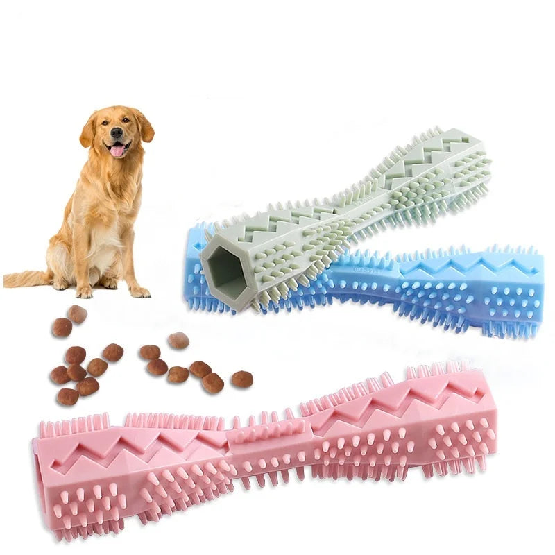 Hund Beißspielzeug Kauspielzeug Bissfest Spaß Auslaufsicheres Futterspielzeug Haustier Beißring Reinigungsstick