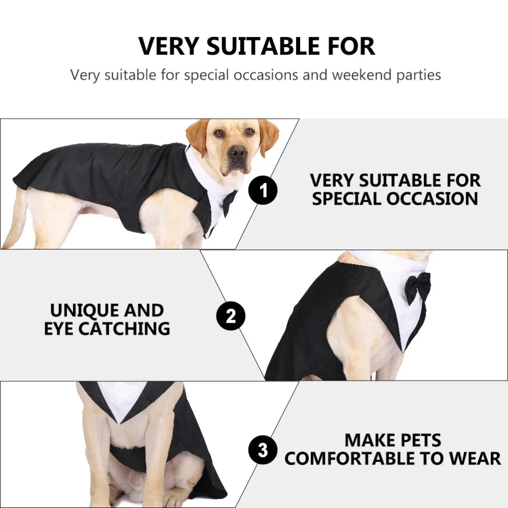 Haustier Hundekleidung Mode Party Show Formeller Anzug Krawatte Fliege Hemd Hochzeit Smoking Halloween Kleid für kleine große Hunde Kleidung Zubehör