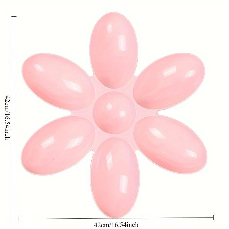 Multi-grid Petal Cat Bowl - Shared feeding for kittens, kittens and puppies, up to six cats can eat at the same time