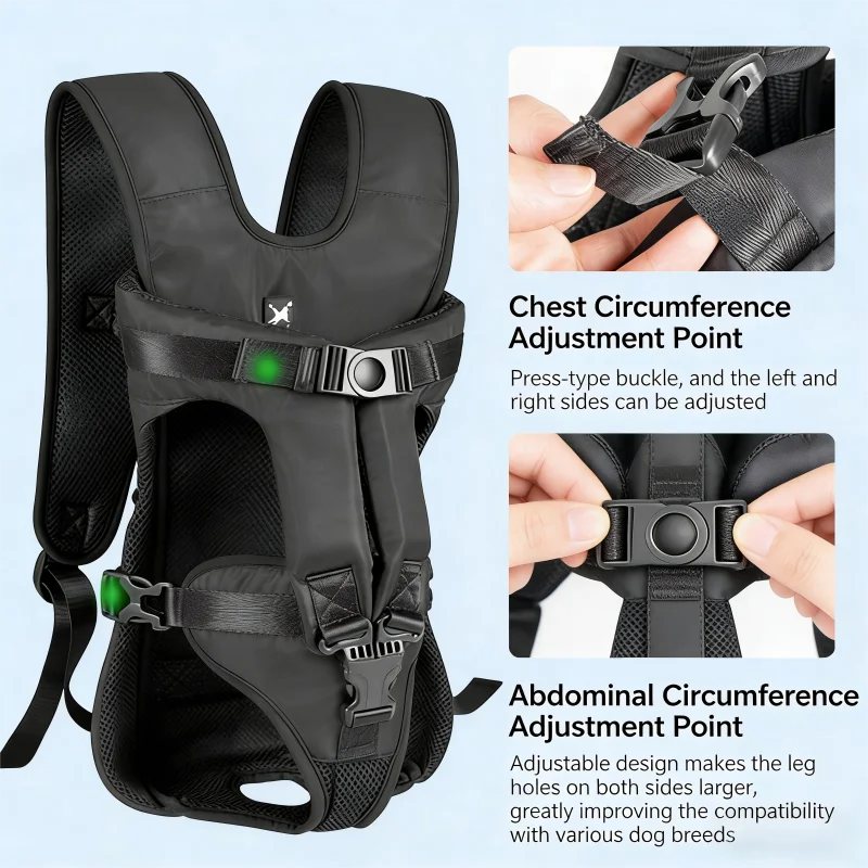 Pet Bag Outdoors Carrying Front-Hugging Large Dog Backpack Convenient Carrying Bag