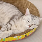 Katzenkratzbrett Möbel schützen Krallenspielzeug Oval Wellpappe Verschleißfestes Katzenbett Katzenzubehör