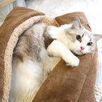 Katzenbetten für den Winter Warme Accessoires Katzenhäuser Hundebett Korb Matte Sachen Kissen Haus Welpenartikel Haustierbedarf