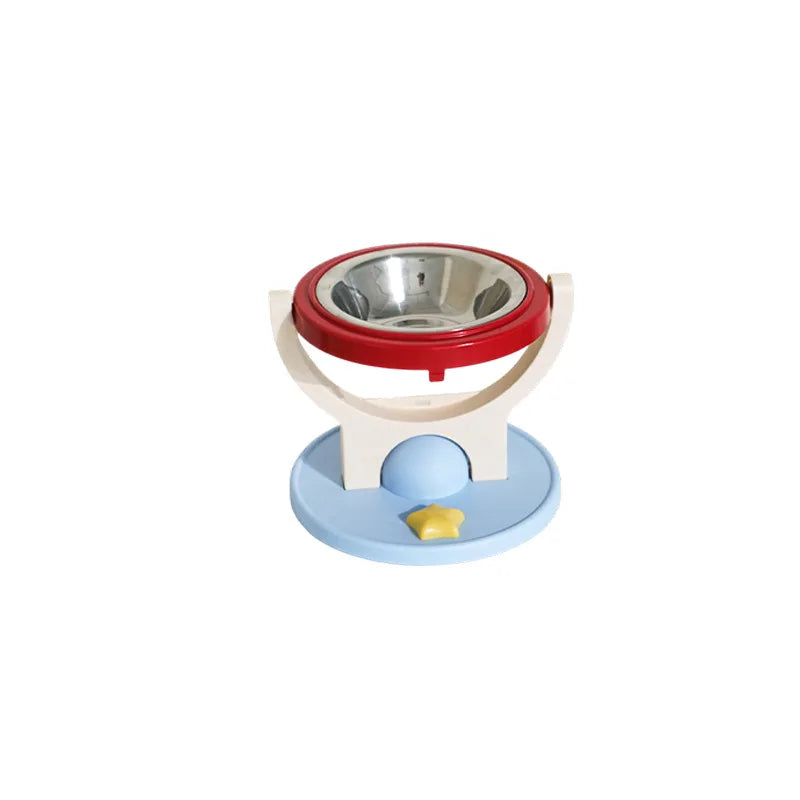Cat Feeder Bowl 2 IN 1 Wall Mount Floor Standing Elevated Bowl Stand Anti-Tip Food Grade PP Safe for Indoor Pet Daily Meal