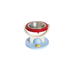 Cat Feeder Bowl 2 IN 1 Wall Mount Floor Standing Elevated Bowl Stand Anti-Tip Food Grade PP Safe for Indoor Pet Daily Meal