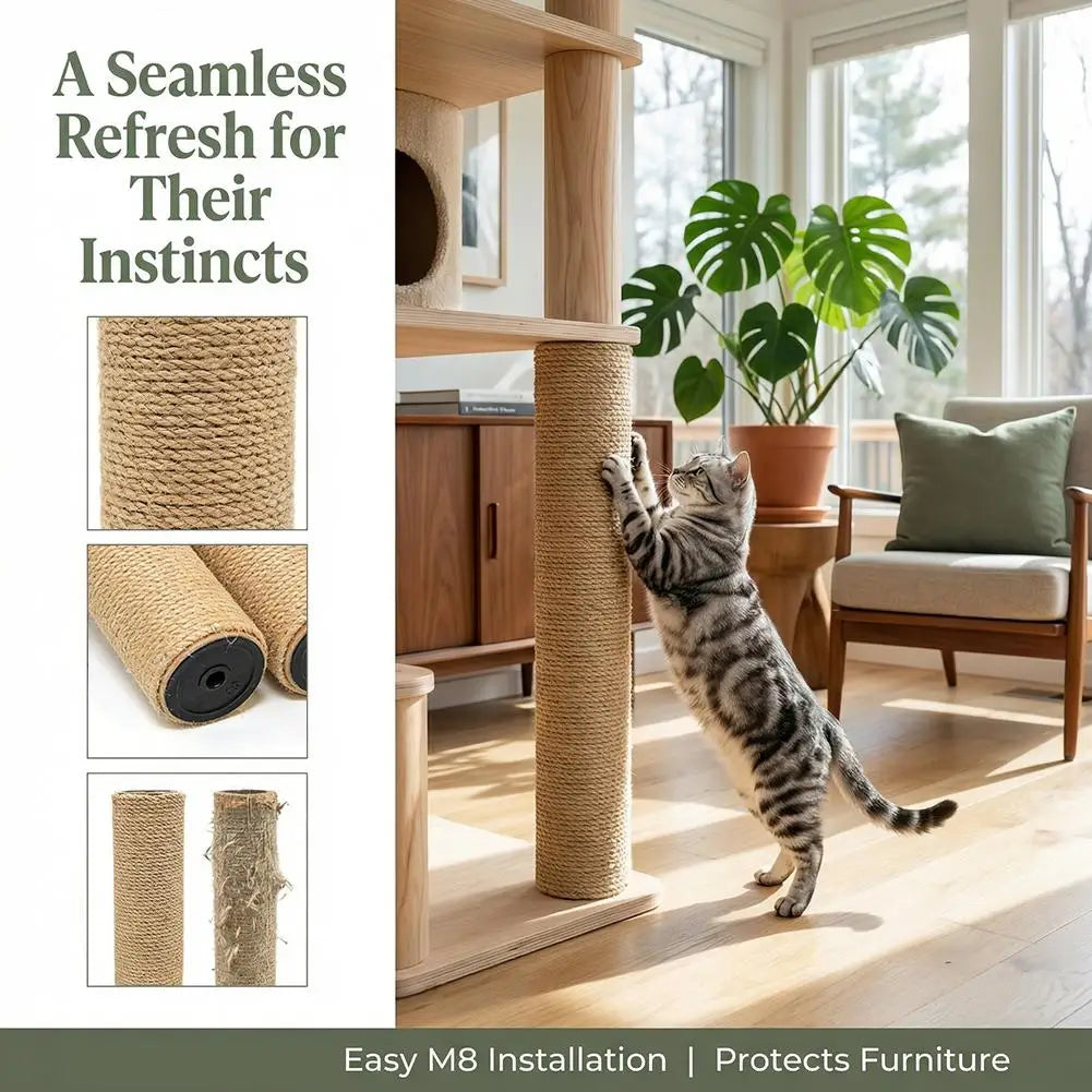 Pişik Ağacı Qülləsi üçün Pişik Cırmaq Dirəyi Sisal İpi dolaşıq Pişik Balası Oyuncaq DIY Pişik Dırmaşma Çərçivəsi Əvəzedici Dirək Cızma Mebeli