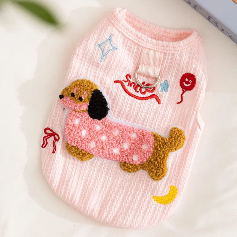 Atmungsaktive Weste für kleine Hunde, Kleidung, weich, Winter, warm, niedlich, Katzenkleidung, für kleine Katzen, Weste, Unterhemd, Hundekleidung mit Haken