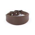 Adjustable Wide Dog Collar Soft Cowhide Leather Pet Collars Strap Comfortable No Pull Large Breeds Collars Italian Greyhounds