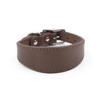 Adjustable Wide Dog Collar Soft Cowhide Leather Pet Collars Strap Comfortable No Pull Large Breeds Collars Italian Greyhounds