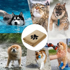 3 Größenoptionen Mikrofaser-Haustierbadetuch Bestickt Superweich Saugfähig Katze für Hunde Pflegezubehör