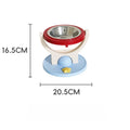 Cat Feeder Bowl 2 IN 1 Wall Mount Floor Standing Elevated Bowl Stand Anti-Tip Food Grade PP Safe for Indoor Pet Daily Meal