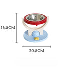 Cat Feeder Bowl 2 IN 1 Wall Mount Floor Standing Elevated Bowl Stand Anti-Tip Food Grade PP Safe for Indoor Pet Daily Meal