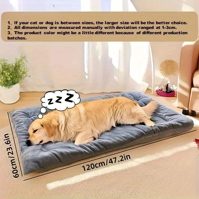 Großes Plüsch-Hundebett Sofa Verdicktes Superweiches Polyester Haustiermatten Hundeboxmatte Bett für kleine mittlere große Hunde