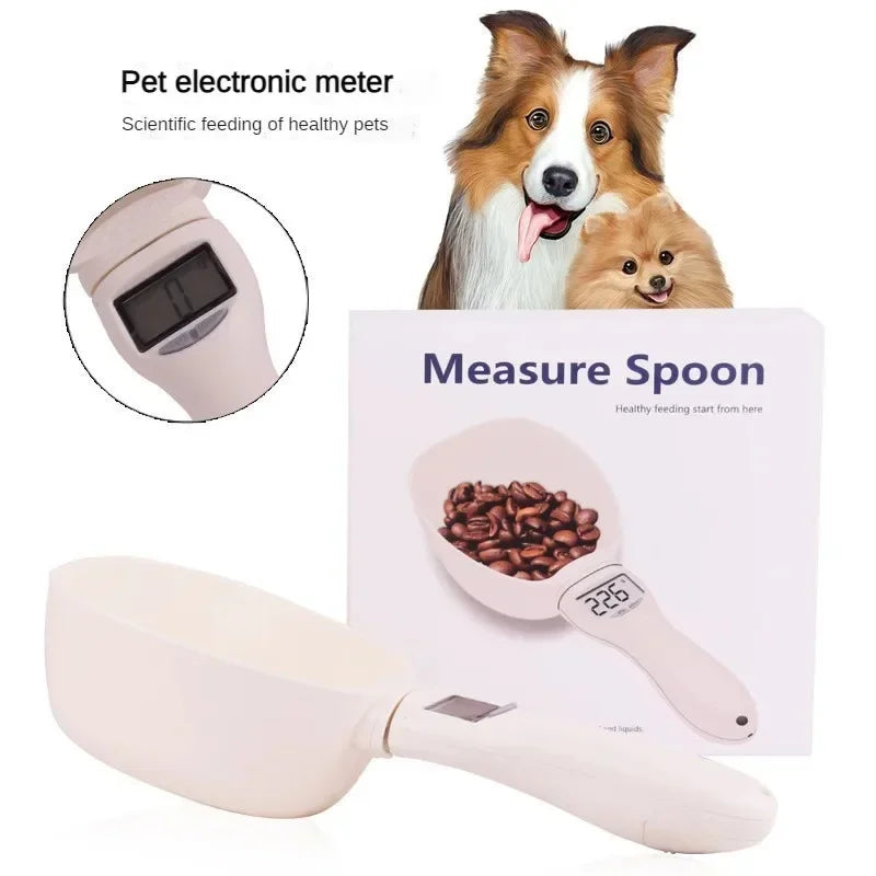 Tierfutter-Messschaufel, elektronischer Hunde-Katzenfutter-Messbecher, digitale Löffelwaage, Küchenwaage mit LED-Anzeige
