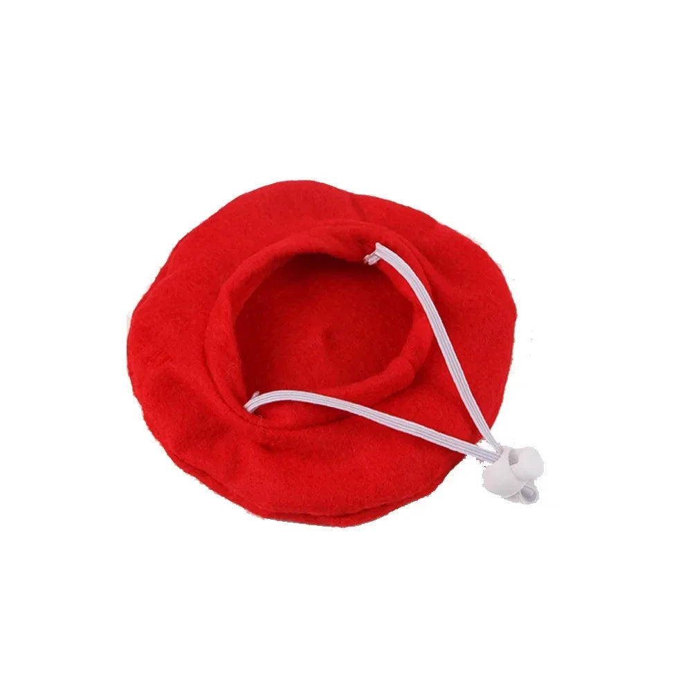 Pet Accessories Cute Cat Beret Hat Fashionable Breathable Cat Sunscreen Hat Red Black Comfortable Pet Headwear Outdoor Indoor