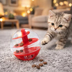 Cat Dispensing Toy, Pet Treat Dispenser, Interactive Feeding Toy for Cats, Amusing Ball for Pets, Without Battery