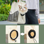 Atmungsaktive Haustiertragetasche Handtasche Schultertasche Kleine Mittelgroße Hunde Katzen Oxford-Canvas Tragbares Outdoor-Reise-Pack Haustierbedarf