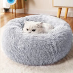 Super Katzenbett Warmer Schlaf Katzenkorb Weicher Langer Plüsch Bestes Haustier Hundebett für Hunde Korb Kissen Katzenbett Katzenmatte Tiere Schlafend