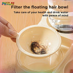 Pet Drinking and Feeding Unit Separates Dry and Wet Food Made of Durable Plastic with Transparent Design Without Battery for Cat