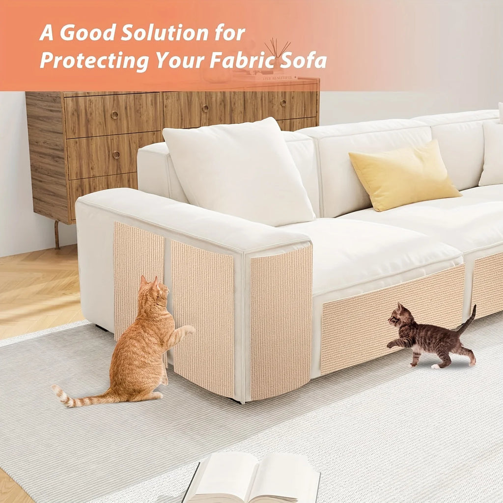 30x100CM selbstklebende, anpassbare Katzenkratzmatte – schützt Möbel & fördert gesunde Krallen