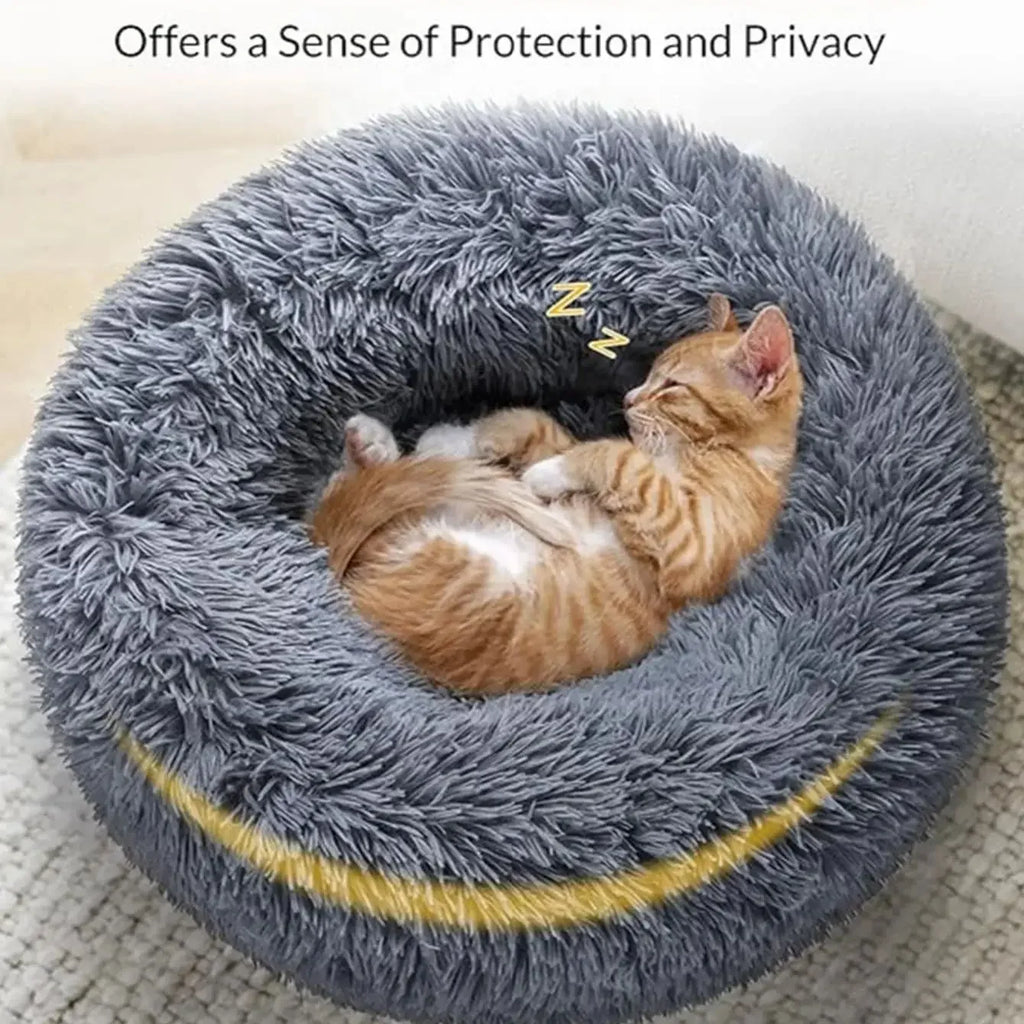 40–90 cm, 6 Größen, rundes Haustierbett für große Hunde, superweiches Katzenbett, Plüsch-Hundehütte für mittelgroße Hunde, Winter, warmes Schlafbett