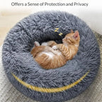 40–90 cm, 6 Größen, rundes Haustierbett für große Hunde, superweiches Katzenbett, Plüsch-Hundehütte für mittelgroße Hunde, Winter, warmes Schlafbett